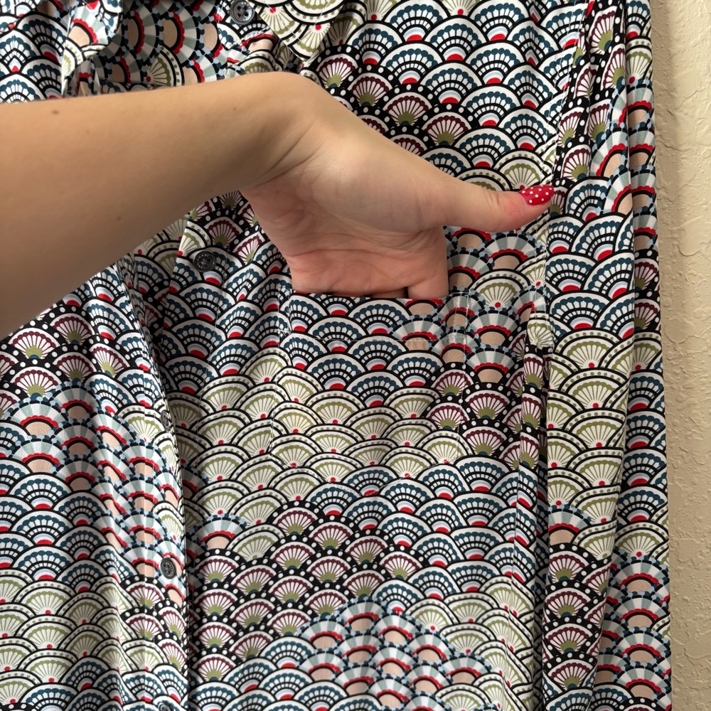 Equipment | Women's 100% Silk Brett Maxi Dress White Multi Fluttering Fan Print - Picture 9 of 13